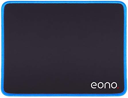 Amazon Brand - Eono Mouse Mat 270X210X3mm Gaming Mouse Pad, Non-slip Rubber base, Waterproof Surface, Premium-Textured, Stitched Edges Mousepads, Compatible with Laser and Optical Mice