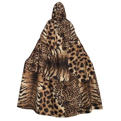 Cape à capuche léopard EdWal adulte pour un costume d'Halloween rapide