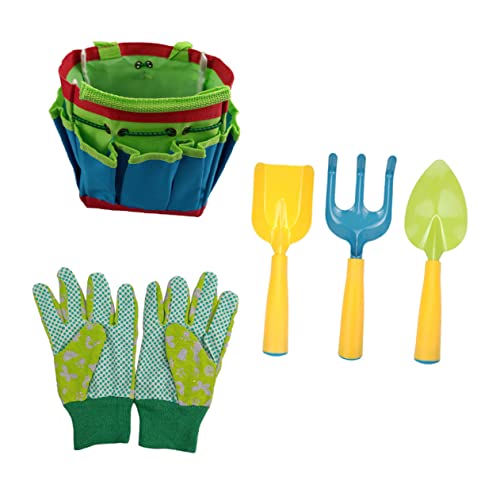 YARNOW Set Di Attrezzi Da Giardinaggio Da 5 Pezzi Kit Di Attrezzi Da Giardino Pale Per Fiori Vanga Portatile Per Diserbo Per Ragazzi Ragazze E Adulti
