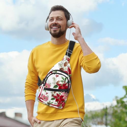 Bolso bandolera para hombre impermeable con diseño de acuarela floral S 3