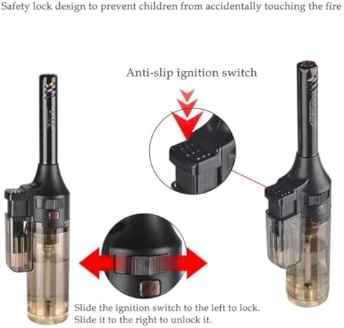 4 encendedores antorcha verdes recargables llama jet miniatura 3