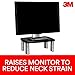3M Adjustable Monitor Stand, Three Leg Segments, Simply Adjust Height from 1