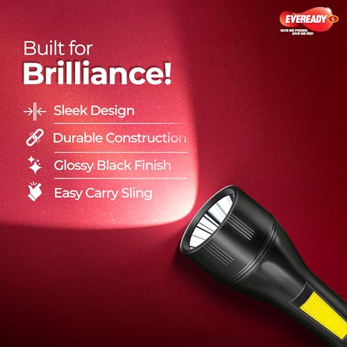 Image of EVEREADY DL47 Mega Josh, 0.75W Emergency Torch, Durable ABS Plastic Body, Bright White LED Torch, Powered by 3xAA Eveready Batteries, Pack of 8