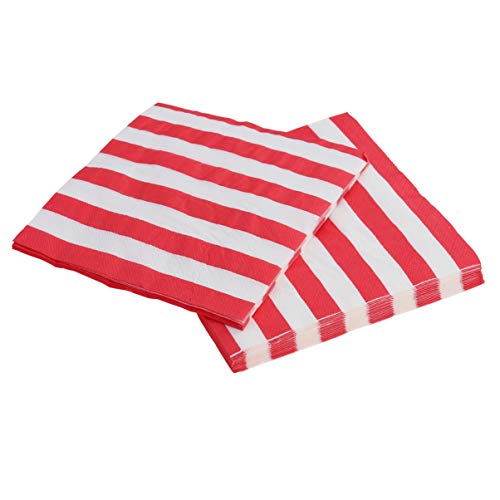 50 Serviettes En Papier Cœurs Rouges - Pour Fête Saint-Valentin, Mariage, Anniversaire Ou Filles