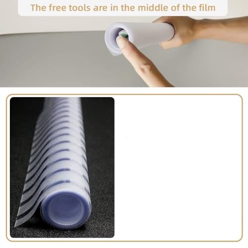 Image of WISDOM Privacy Window Film Sticker(12x60 in) Decorative Window Glass Stripe Frosted