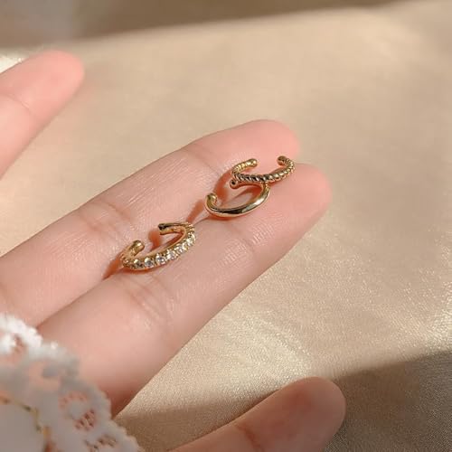 Image of Store2508 6 Non-Pierced Gold Colour Ear Cuffs for Women