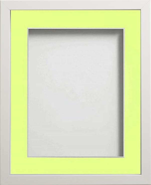 Frame Company Webber White with Lemon Bon Bon Mount, 6x4 for 4x3 inch