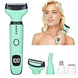 Beanify Electric Razors LED Display for Women Men, 2025 Wet/Dry Lady Shaver,4 in 1 Cordless Hair Remover with IPX7 Waterproof,Smooth & Silky Portable Bikini Electric Grooming Set