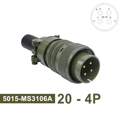 Conector circular militar MS3106A 20-4P macho para conexiones industriales seguras 2
