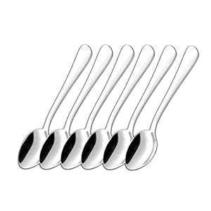 Esmeyer 156-405 Set van 6 koffie- en espressolepels Sylvia, van roestvrij staal 18/0, gepolijst. Met elk 6 koffielepels…