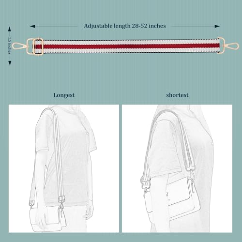 Image of chushui Woven Stripe Purse Straps,Replacement Crossbody Wide Shoulder Adjustable Strap for Bag Handbags