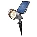 Produktbild Solar Bodenstrahler Superspot Lichtfarbe warmweiß 2800K + kaltweiß 6500K umschaltbar, 1,8W Solarmodul, maximal 65 lm Lichtleistung, neues automatisches Energiemanagement, Solarstrahler esotec 102546