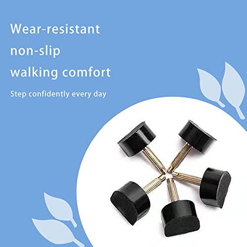 Image of SooGree High Heel Caps Protectors - Replacement Kits with Dowels for High Heel Shoes, 20 Pairs Black, metal pins- 2.4mm,3mm