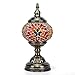 Aolun Mosaic Lamp-Handmade Turkish Mosaic Table Lamp with Mosaic Lantern,Bronze Base,Unique Table Lamp for Room Decoration