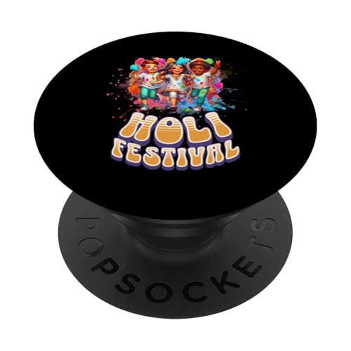 Happy Holi Festival of Colors India Hindu Boys Girls Kids PopSockets Adhesive PopGrip