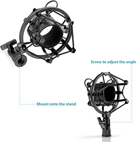 Image of SOUVENIR BM 800 Condenser Recording Microphone with Stand, Pop Filter & Shock Mount for Studio Recording, Broadcasting, Podcast, Gaming, Live YouTube Streaming Mic (Blue)
