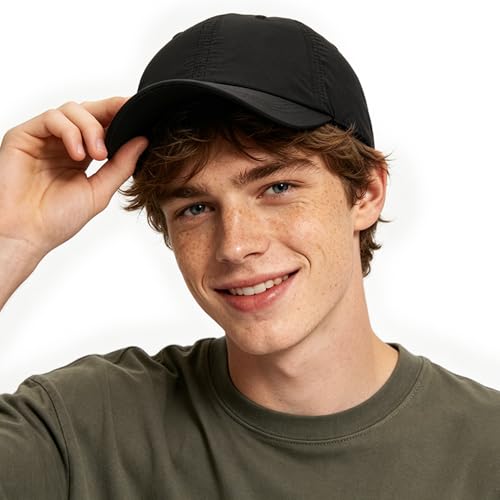 Image of Waterproof Baseball Cap Breathable UPF50+ Caps for Men Women Outdoor Sport Adjustable Rain Quick Dry Hat