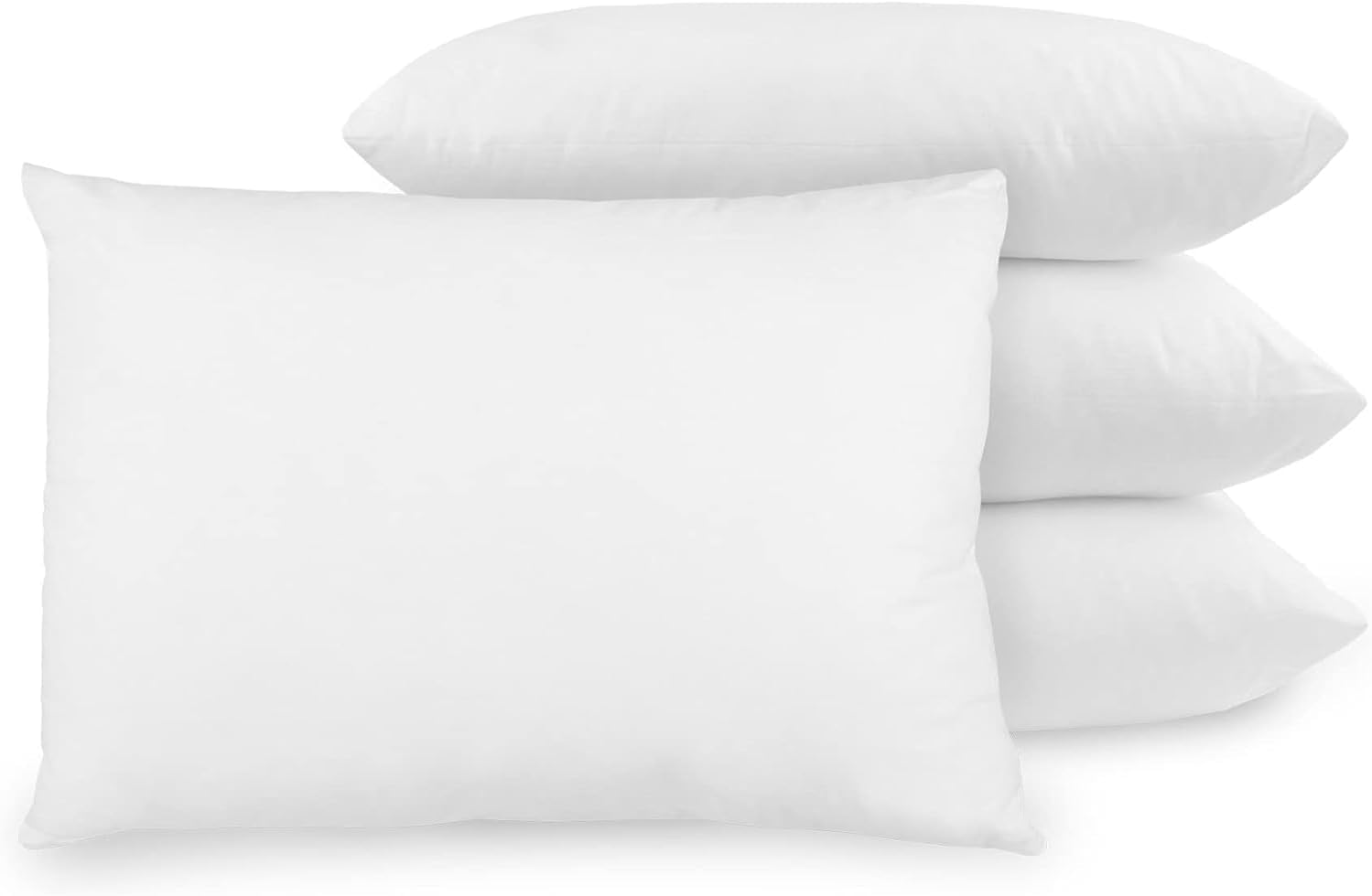 Xania White Hotel Quality Soft Poly Cotton, Designed For Ultimate Luxury Sleep Experience With Hypoallergenic And Dust Mite Resistance, Premium Quality Plain Pillows (Pack Of 4)
