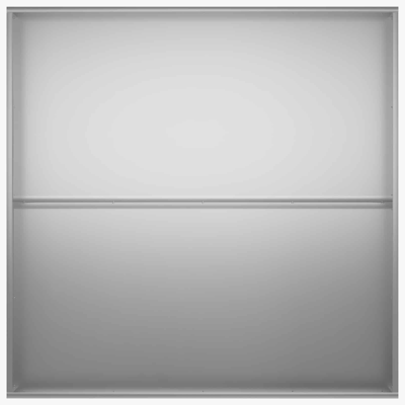 Macetero de acero galvanizado, 80 x 80 x 30 cm, color plateado | Jardinera rectangular resistente a la intemperie, fácil de montar, para jardín, balcón, terraza