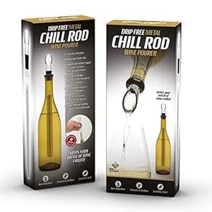 Bar Amigos Chill Rod Wijnfles Cooler Chiller Met Roestvrij Staal Rode Witte Wijn Gieter en Koeler Stick Met Beluchter…