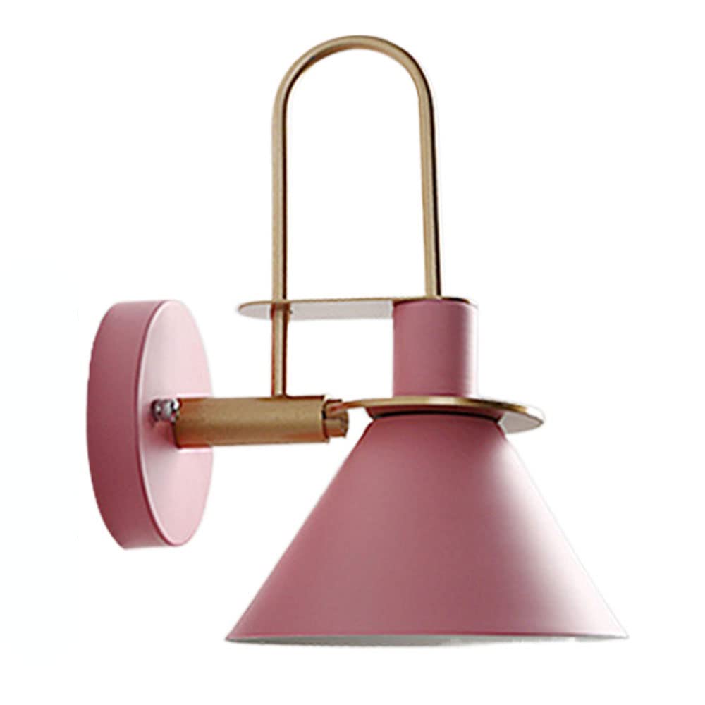 SMCCYYSD Light Luxury E27 Metal Bedside Wall Lamp - Minimalist Indoor Lantern for Living Room & Bedroom, Creative Sconce Aisle, Corridor Hotel Stairs Lighting ()