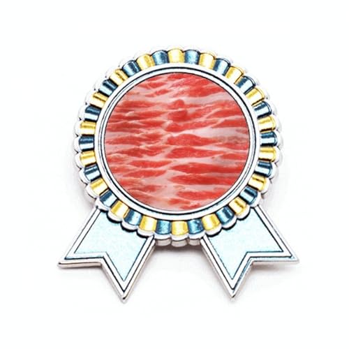 Broche viande de porc et mouton pin's fantaisie en métal taille M
