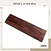 Elegant 11.8 in Wooden Wrist Rest for Keyboards, Black Walnut Comfortable Wrist Support for Typing and Gaming