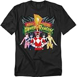 Popfunk Power Rangers Unite T-Shirt & Stickers - Black - X-Large