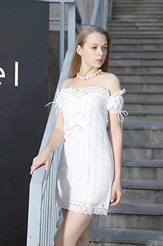 Cilkus Natural Shell Necklace Bracelet Anklet Set, Handmade Adjustable Pearl Buckle Summer Boho Hawaii Beach Seashell Choker Jewelry Gift For Women Girls (White) #TOP4