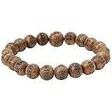 (ビームス ジャパン)BEAMS JAPAN / - 中郷 般若心経 シリコン ブレスレット 神代杉 10mm - ONE SIZE
