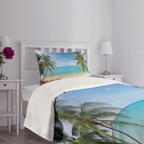 Colcha para dormitorio de verano Ambesonne estilo playa tropical 8