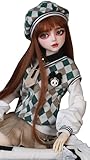 VLEYAN Hand-Painted BJD Doll 1/3,22.8 inches(56cm) Tall,Fashion Female Style,PVC Body with 31 Movable Joints,for Ages 15+ and Older,Desk and Wall Decorations (Handmade Makeup Plus)