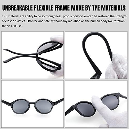 COASION Baby Polarized Sunglasses with Strap Adjustable TPEE Flexible Frame for Toddler Girls Boys Age 0-36 Months4