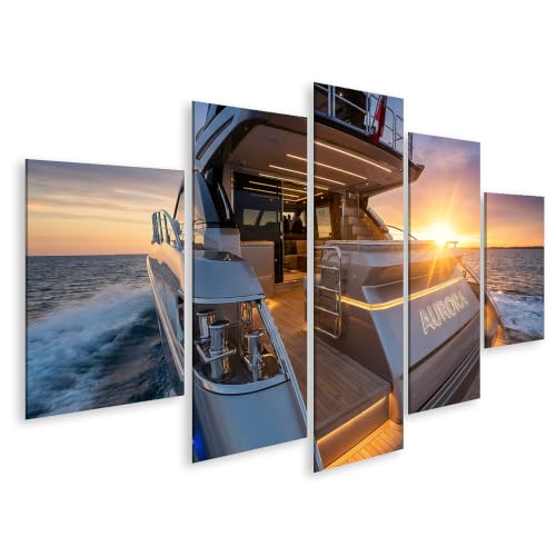 Tableau sur toile yacht romantique pour une ambiance marine de salon