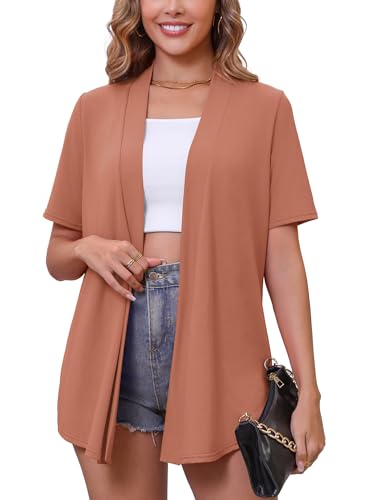 Image of Women's Lightweight Open Front Cardigans Casual Soft Drape Spring Summer Fall Cardigan S-3XL