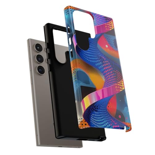 Coque Samsung S24 Ultra bleu spirale protégeant des rayures