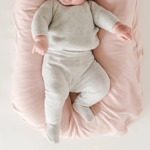 Image of Infant Support Cushion - Baby Support Cushion for Newborn, 0-24 Months, Portable Tummy Time Mat for Home and Travel, Soft Cotton, Supervised Use, Baby Essentials Gift, Pink(1 Cushion + 1 Cover)