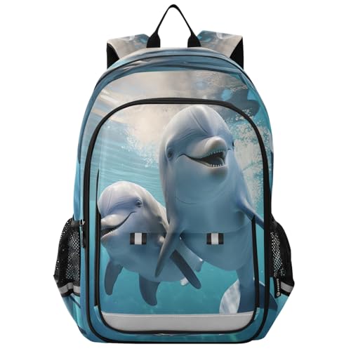 Sac à dos d'école Baleines de mer 512 unisexe pour filles et garçons