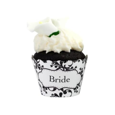 Dress My Cupcake Wedding Collection Cupcake Wrappers, Set of 12 Cover