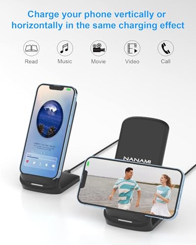 NANAMI Qi-Ladegerät 10W Fast Wireless Charger für Smartphones
