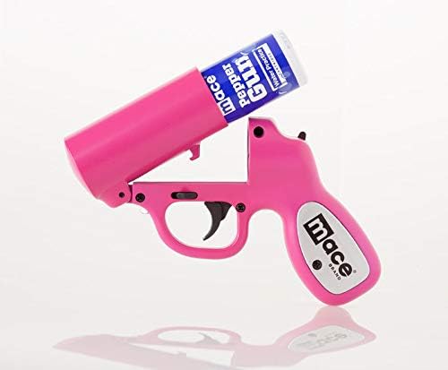 Mace Brand Self Defense Pepper Spray Gun with Strobe LED to Aim and Distract Threats, Police Strength with UV Dye, 20' Spray, 28 Grams, 6.5" x 4.5"