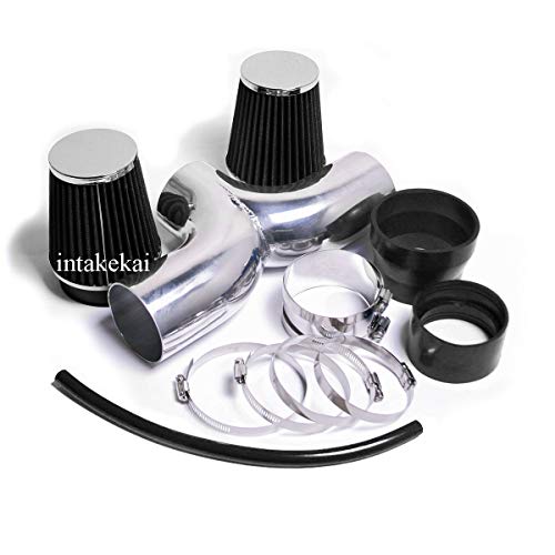 PERFORMANCE DUAL/TWIN AIR INTAKE KIT FIT 2001-2004 CHEVROLET CORVETTE C5 5.7L V8 ENGINE (BLACK)