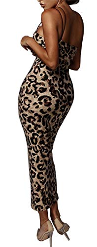 PRIMODA Women's Sexy Neon Asymmetrical Spaghetti Strap Dress Deep V-Neck Sleeveless Bodycon Midi Club Dress3