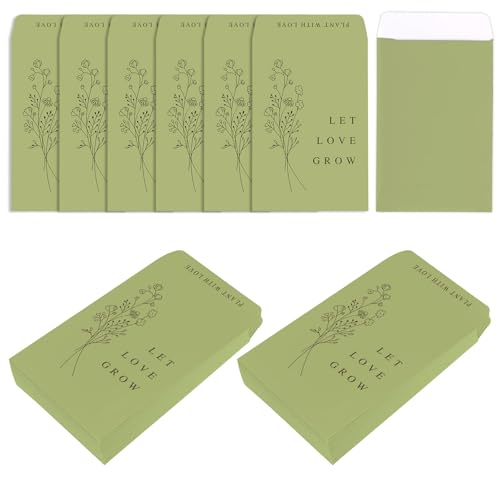 Pochettes Let Love Grow Whaline lot de 200 pour un mariage vert nature