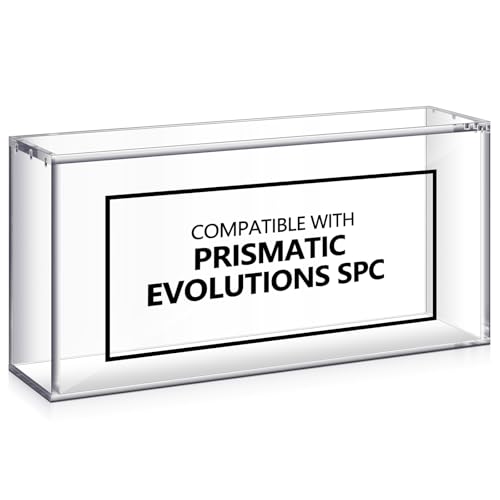Cinnvoice 1 Pcs Acrylic Magnetic Case Booster Box Protective Case Stackable 4mm Thick Magnetic Closure Gifts for Collectors, Cards Not Included (Compatible with Prismatic Evolutions Spc)