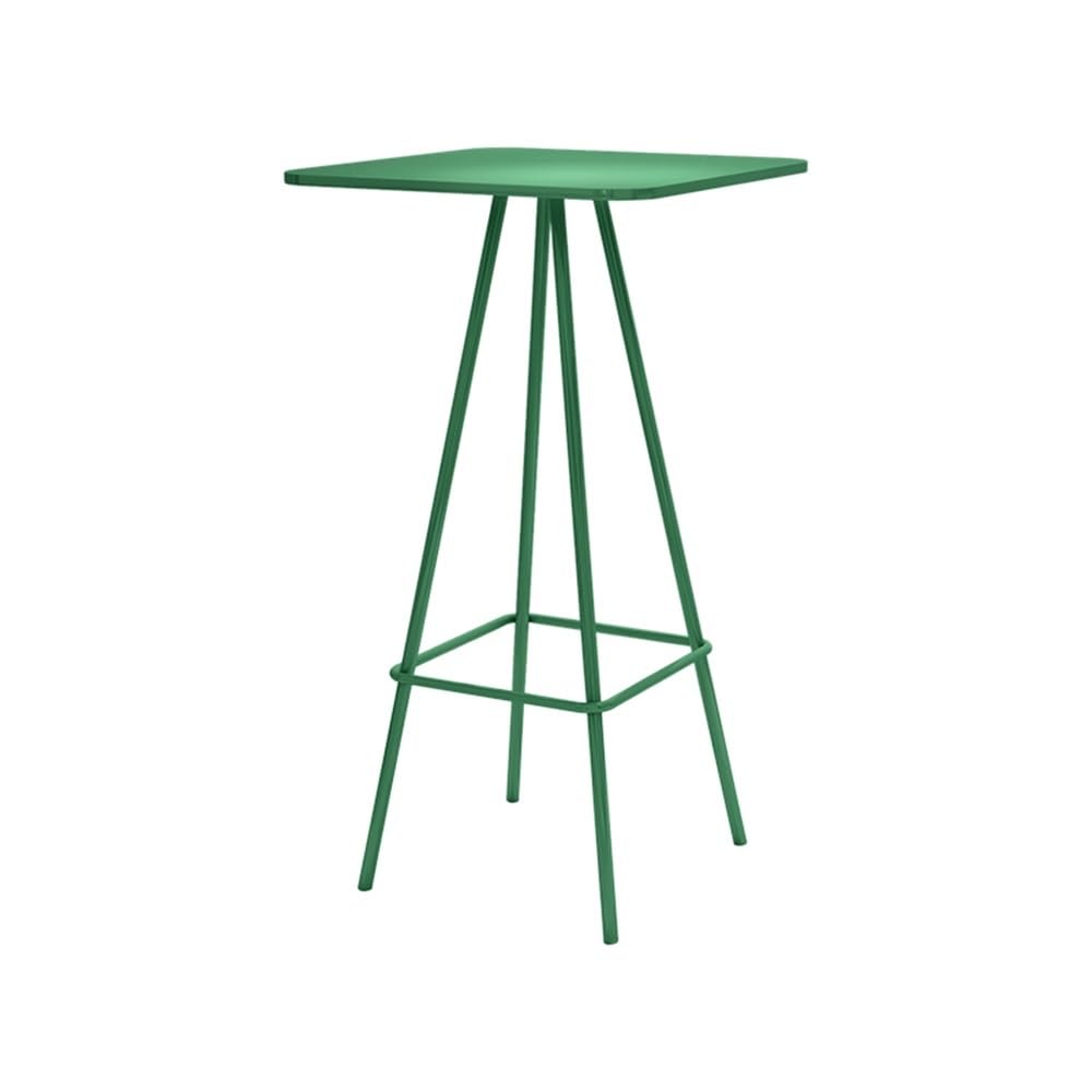 Table haute carrée pour petits espaces, mange-debout de bar vert extérieur et restauration
