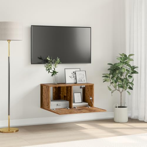 JHQHSM Mobile TV in Legno Invecchiato Truciolare Medio con Design Rustico e Pratico per Soggiorno, Costruzione Solida e Manutenzione Semplice, Finitura Testurizzata Elegante, Ideale