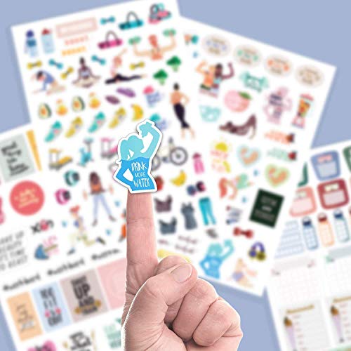 image for Oriday Health & Wellness, Workout - Set of 366 Stickers, 6 Sheets for 