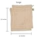 Reusable Organic Cotton Mesh Produce Bags - 100% Cotton, Durable, Double Stitched, Washable with Tare Weight & Drawstring - Mesh Bags for Grocery Shopping, Vegetables & Fruits | 6 Sizes (2L, 2M, 2S)