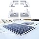 Solarmodulhalterung 4 Stück, UV-Beständigkeit Solarpanel Halterungen, bohrfreies Eckhalterungs-Set für Dächer von, Wohnmobil, Caraven, Boot, RV (weiß)